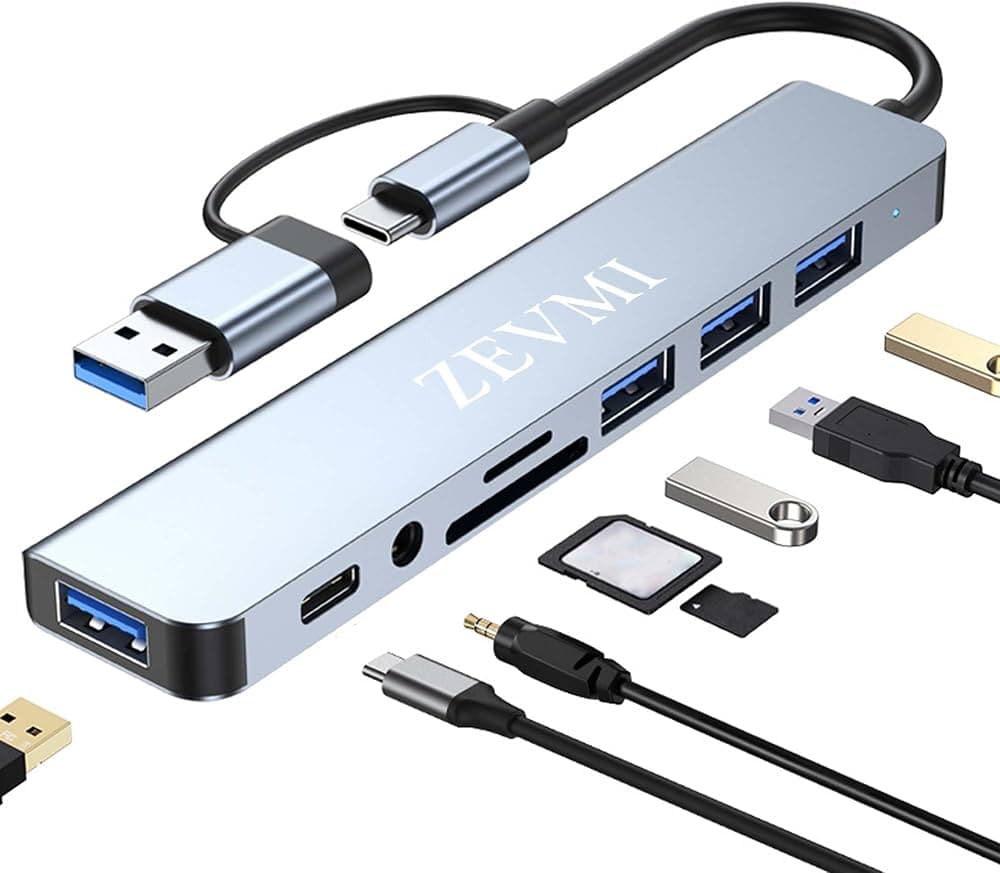 Adaptateur HDMI , RJ45, USB 3.0, SD/TF